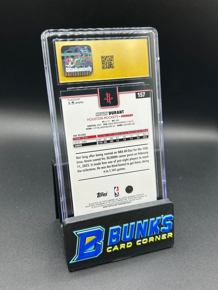 2025-26 Kevin Durant Topps Blue Holo Foil 18/150 CGC Pristine 10