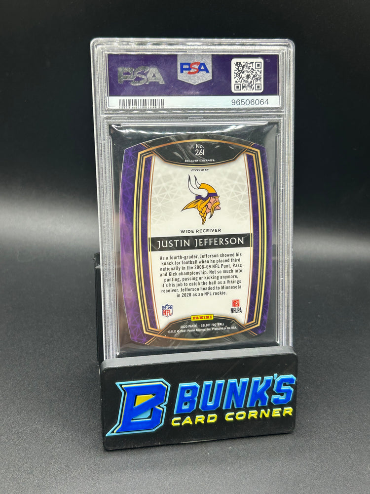 2020 Justin Jefferson Die Cut White Prizm PSA 10 RC