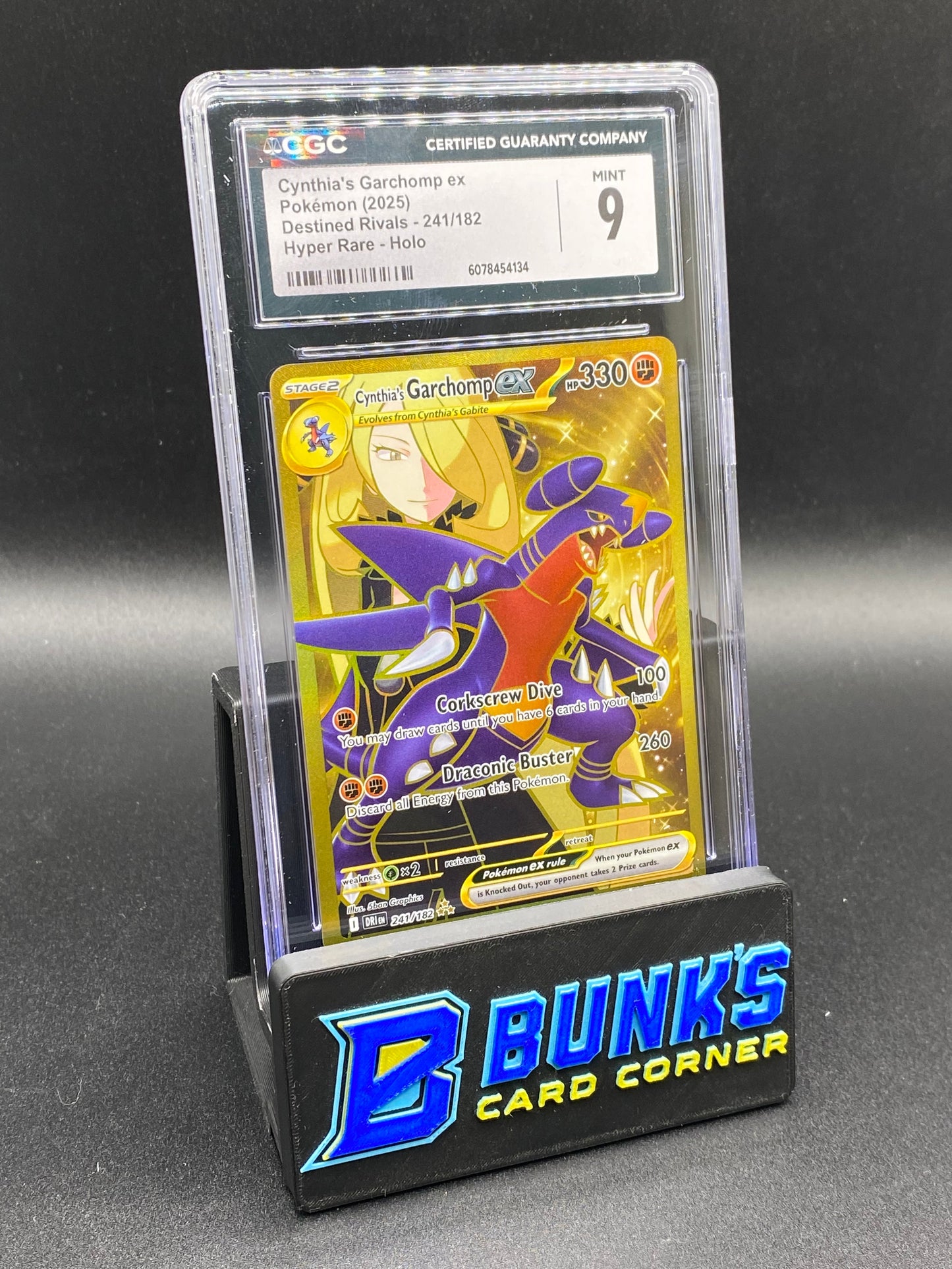 Cynthia's Garchomp ex Hyper Rare Destined Rivals CGC 9