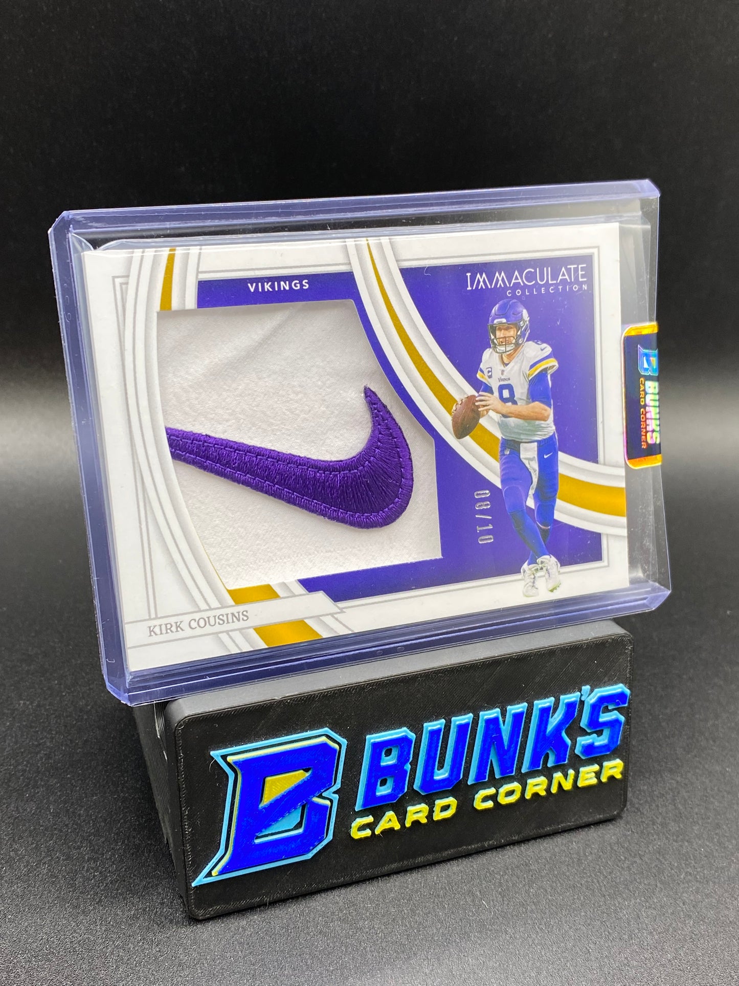 2022 Kirk Cousins 8/10 Patch Immaculate Collection