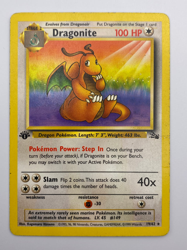Dragonite 1st Edition Fossil HP