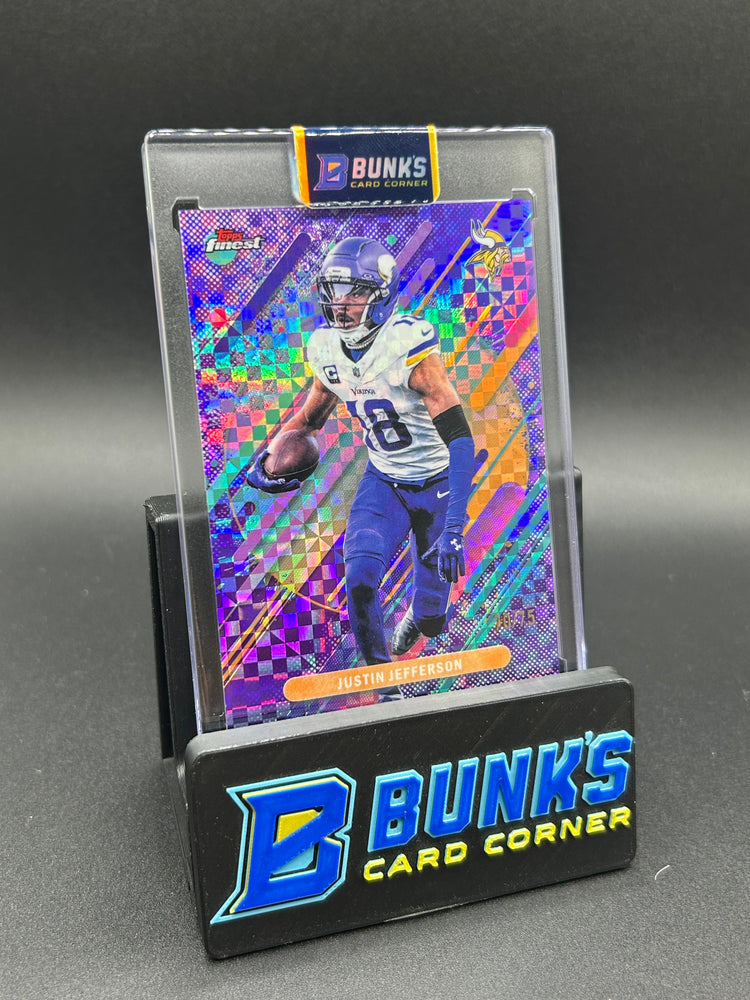 2025 Justin Jefferson Topps Finest Rare Purple X-Fractor 70/75