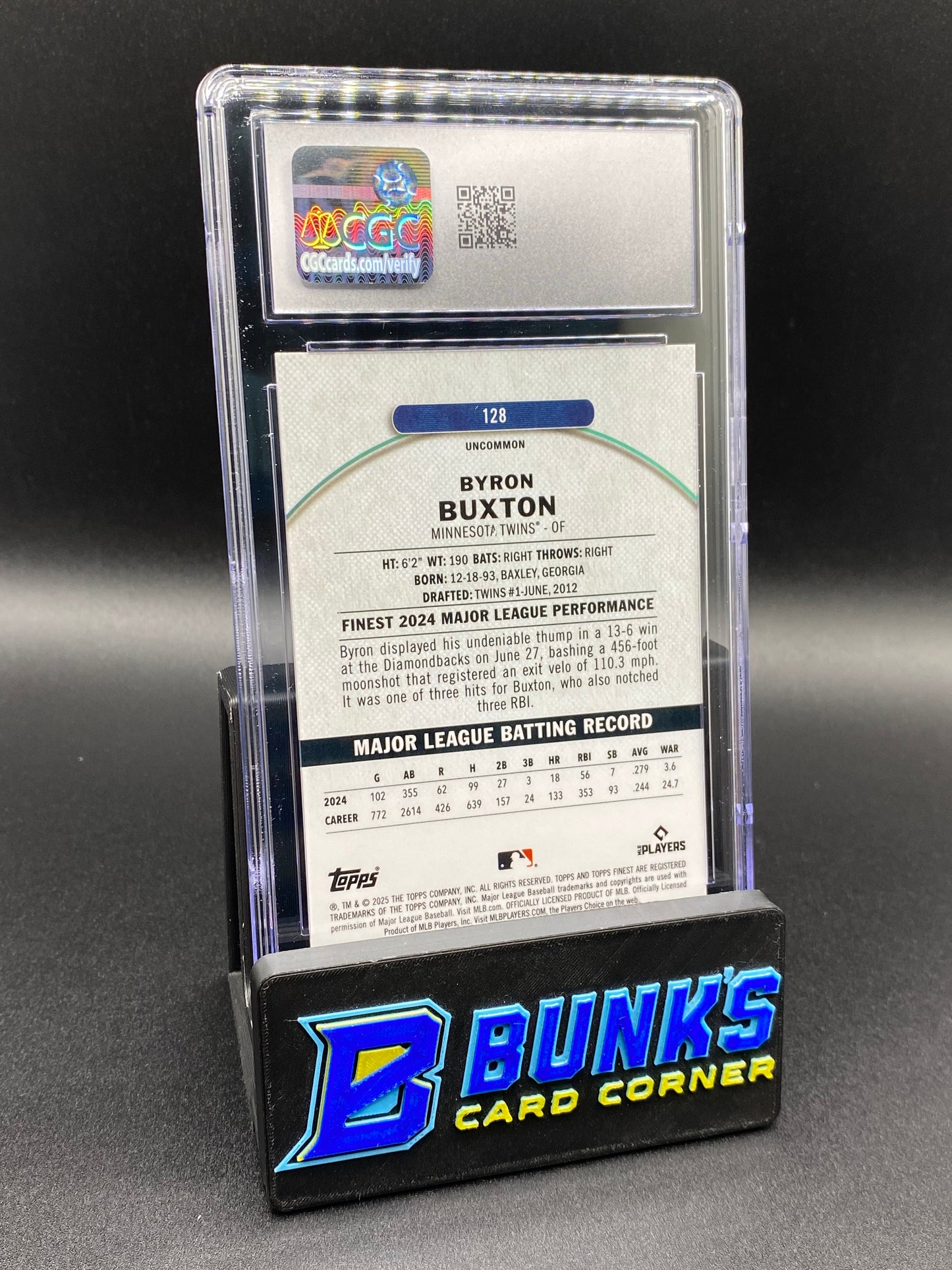2025 Byron Buxton Blue Checkerboard Ref. 65/75 CGC 10
