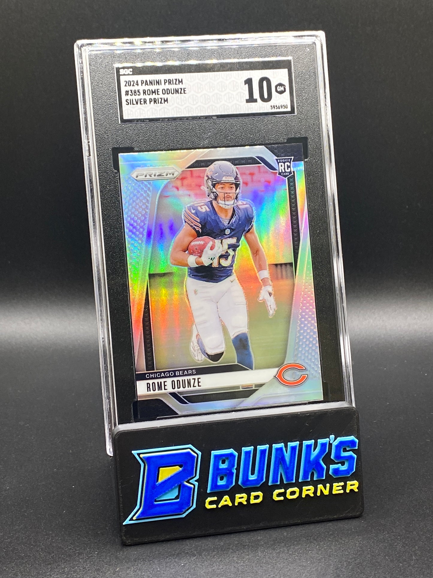 2024 Rome Odunze Silver Prizm SGC 10