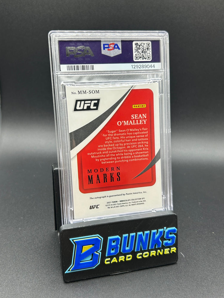 2021 Sean O'Malley Immaculate UFC Modern Marks Auto 30/99 PSA 7