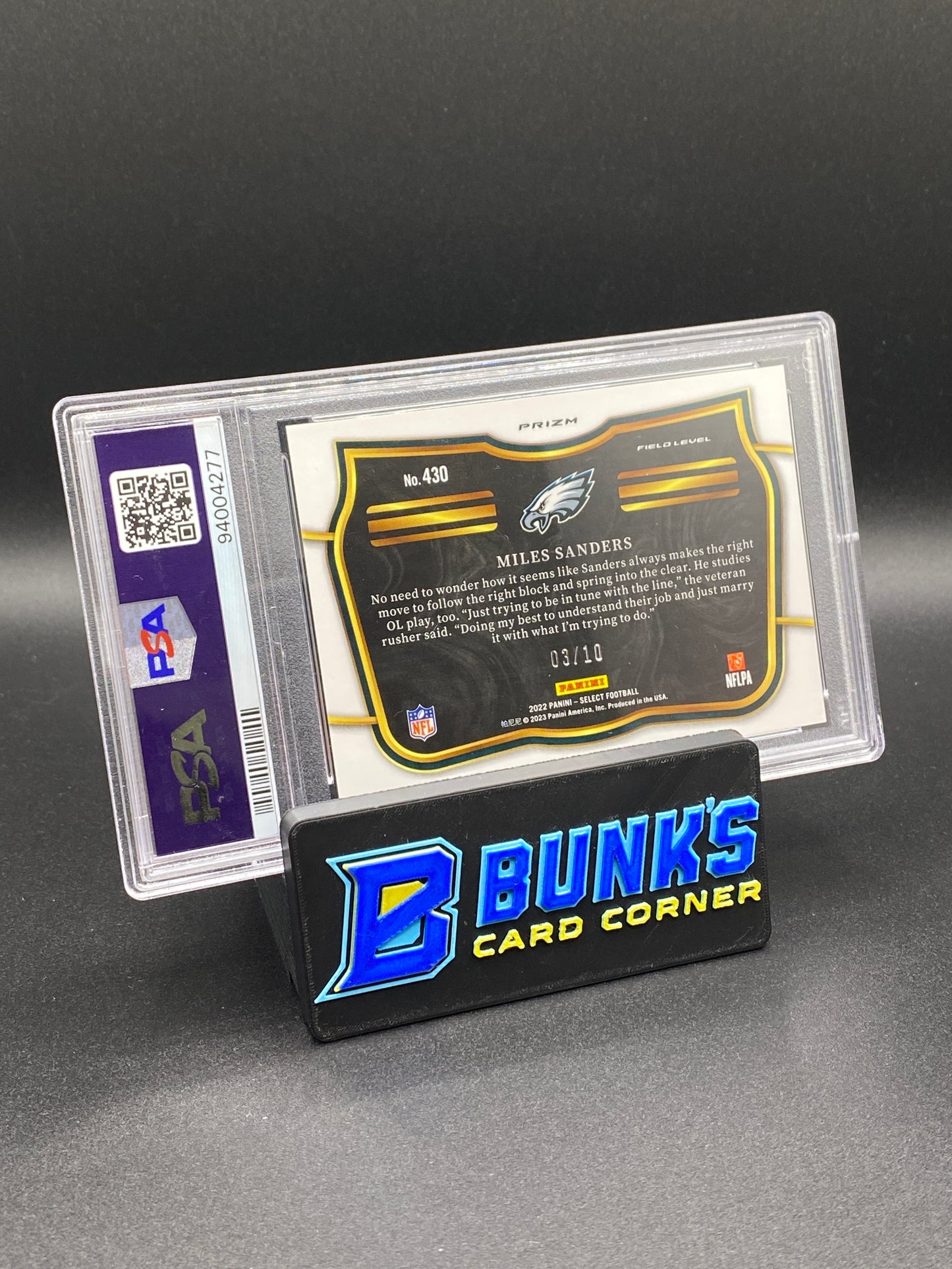 2022 Miles Sanders Gold Prizm 3/10