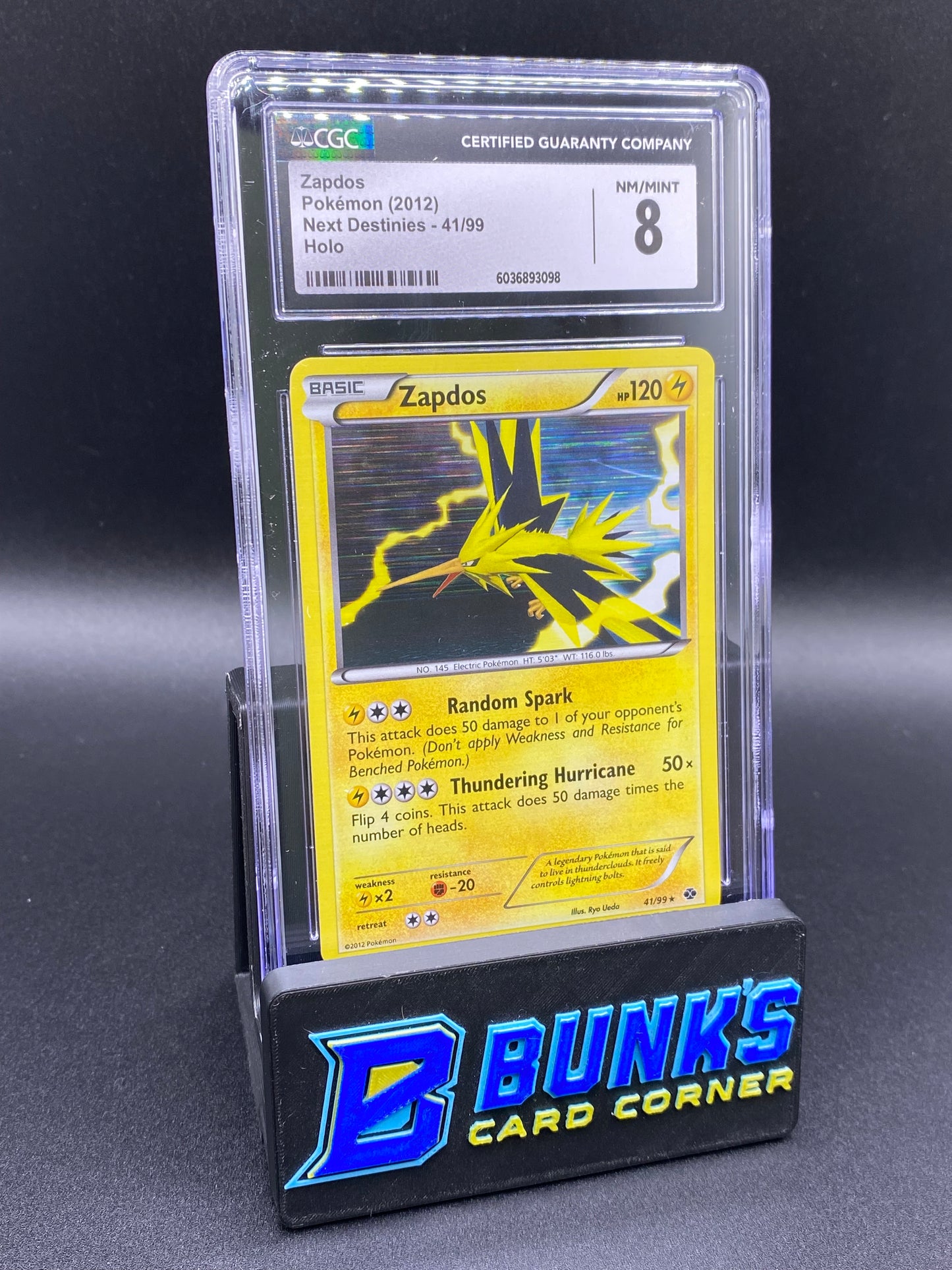 Zapdos Holo Next Destinies CGC 8