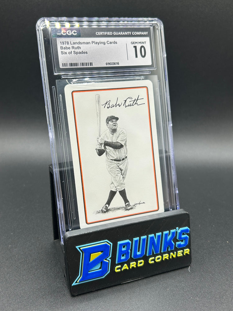 1978 Babe Ruth Landsman Playing Cards Six of Spades CGC 10