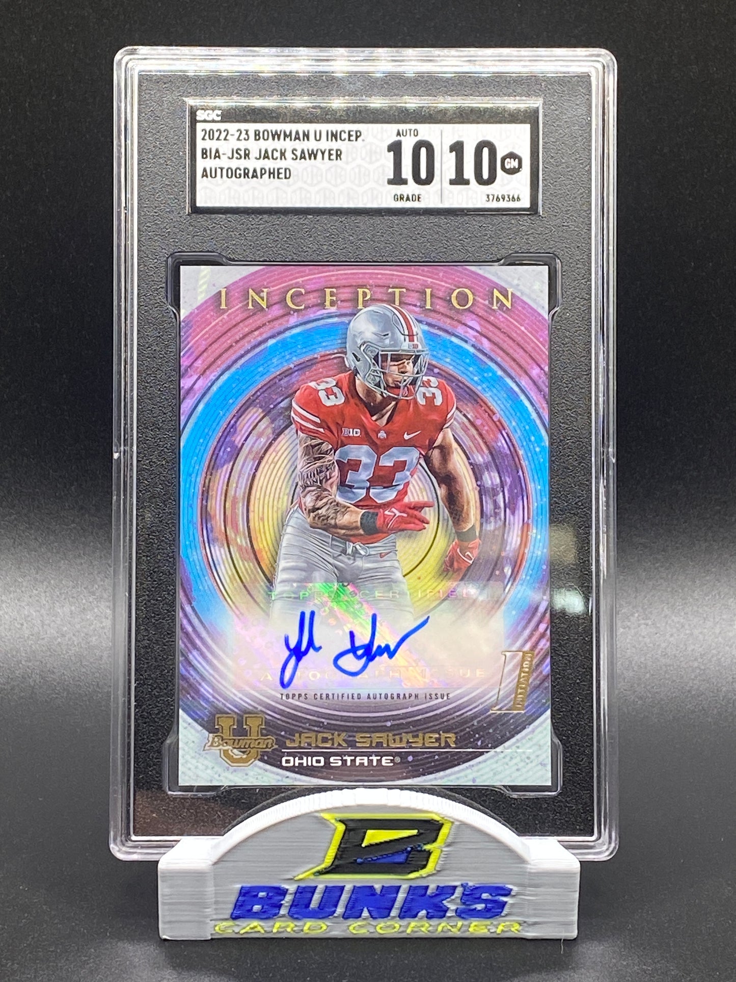 2022-23 Jack Sawyer AUTOGRAPHED SGC 10|10 (Box B5)