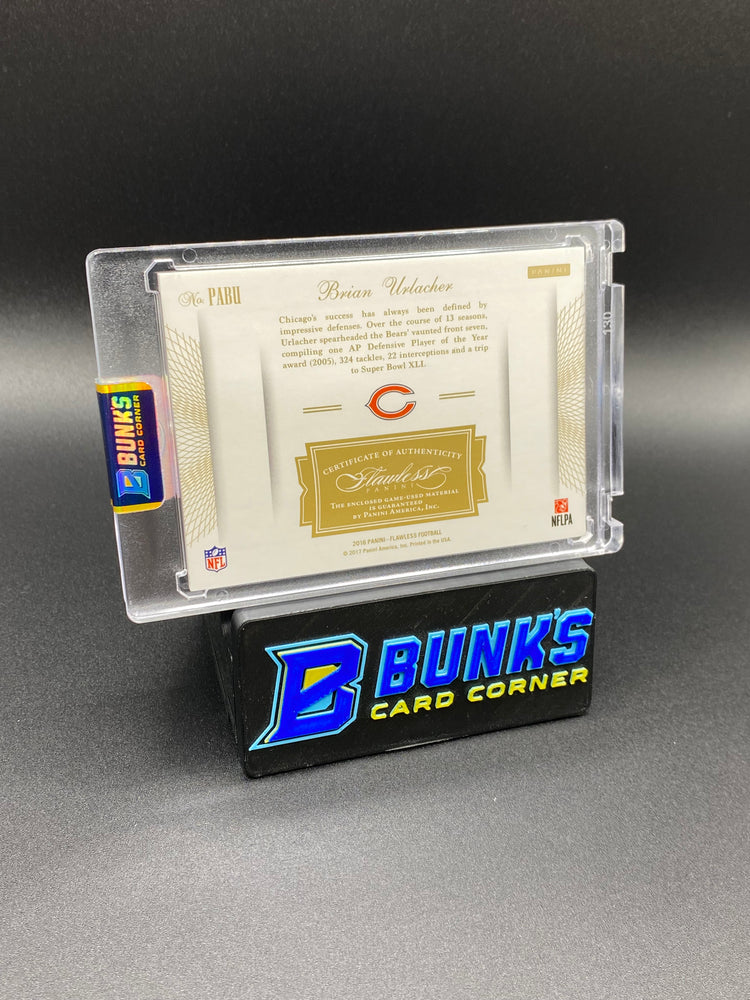 2016 Panini Flawless Brian Urlacher Game Worn Patch 1/20