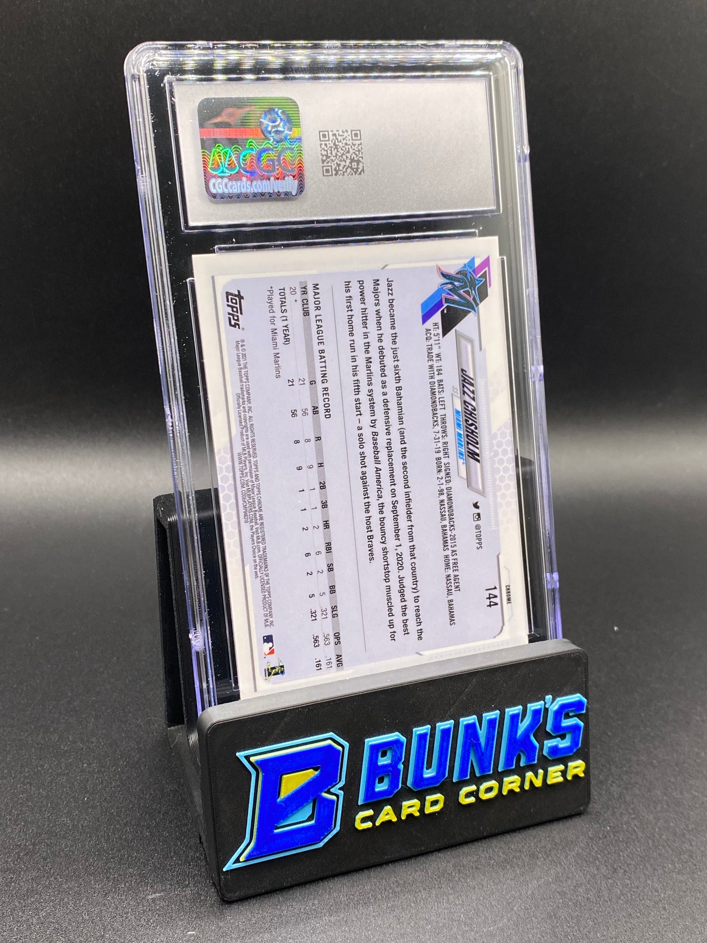 2021 Jazz Chisholm Prizm Ref. Rc CGC 10