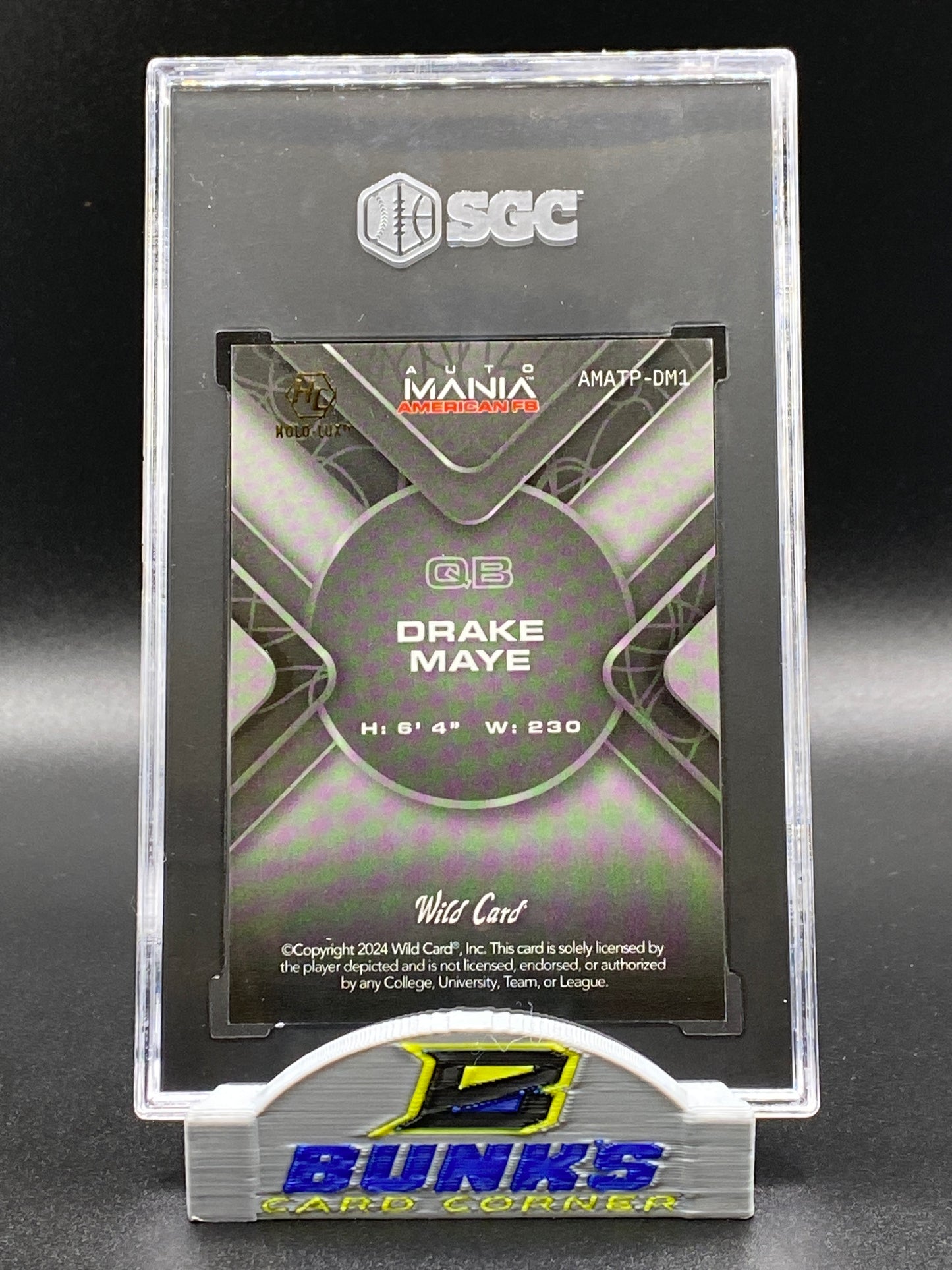 2024 Drake Maye Fireworks Rainbow 1/1 (Box 13)