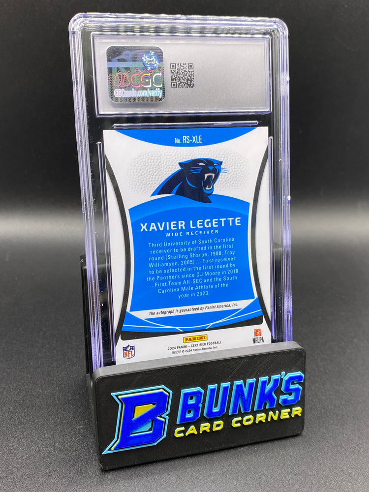 2024 Xavier Legette Red Etch Auto Rc CGC 9/10 9/25