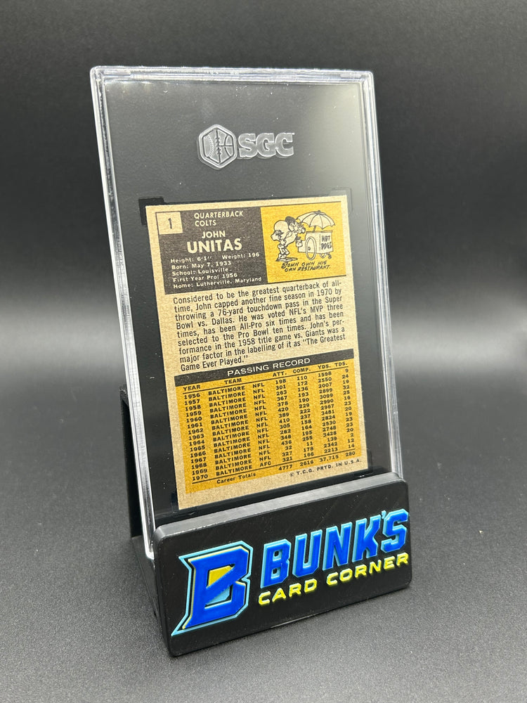 1971 Johnny Unitas Topps SGC 6.5