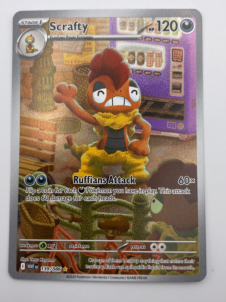 Scafty Illustration Rare White Flare NM