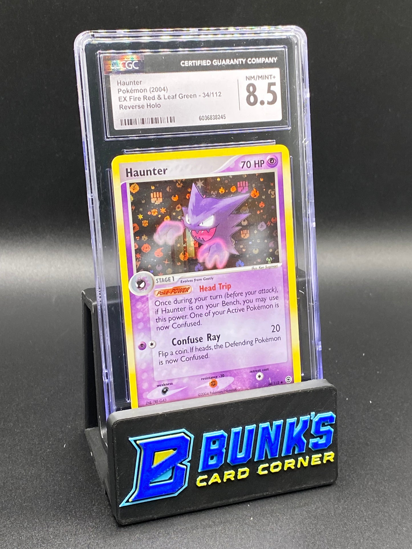 Haunter Reverse Holo EX Fire Red & Leaf Green CGC 8.5