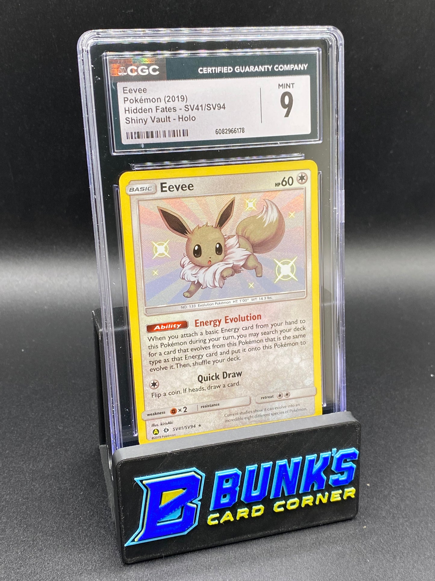 Eevee Shiny Vault Hidden Fates CGC 9
