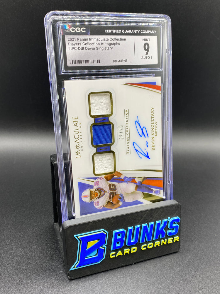 2021 Devin Singletary Players Collection Auto 59/99 CGC 9/9