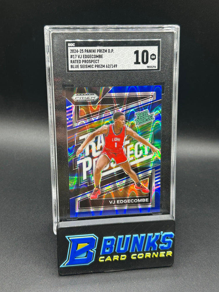 2024-25 VJ Edgecombe Rated Prospect Blue Seismic Prizm SGC 10 62/149