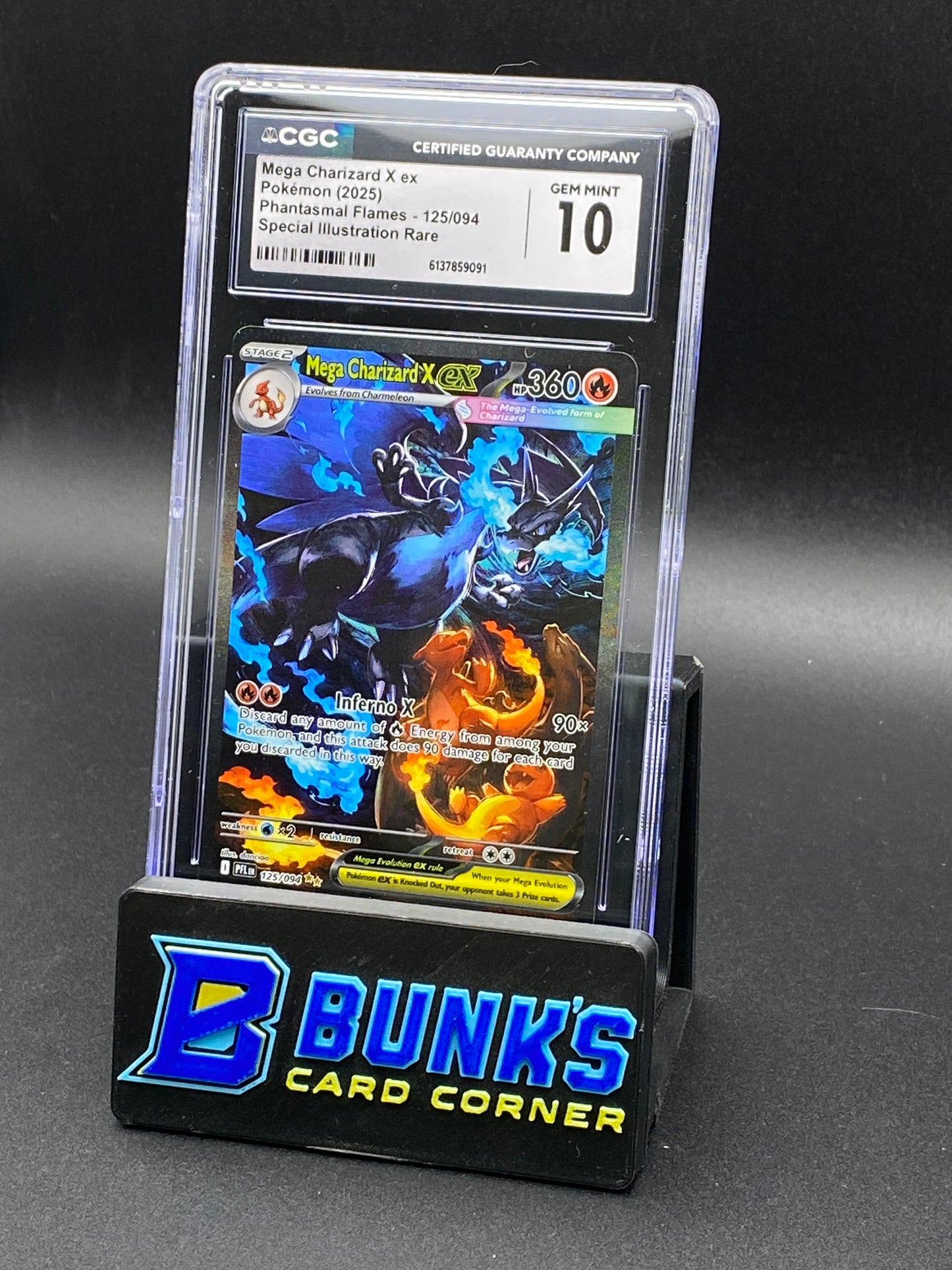 Mega Charizard X Ex SIR Phantasmal Flames CGC 10