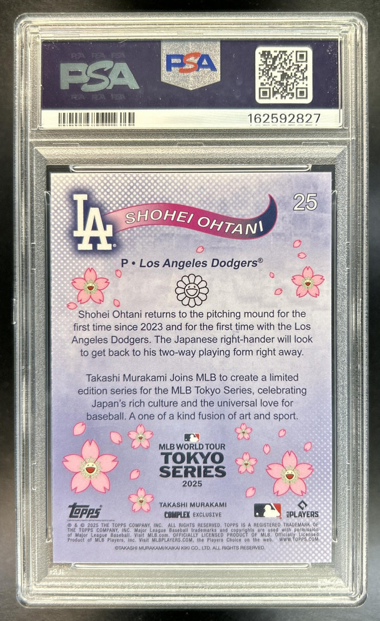 Shohei Ohtani 2025 Topps MLB World Tour Tokyo Series Takashi Murakami Complex Exclusive #25 Dodgers PSA 9