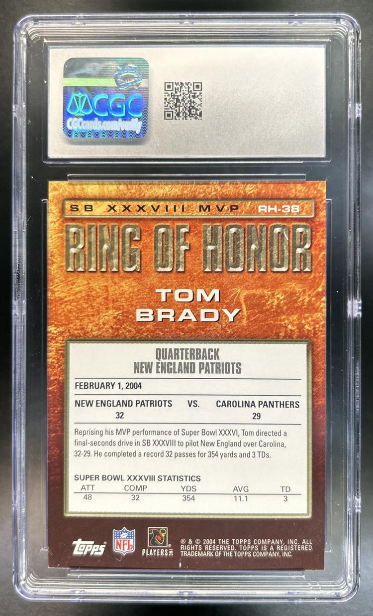 Tom Brady 2004 Topps Chrome #RH-38 Ring of Honor: Patriots CGC 8.5