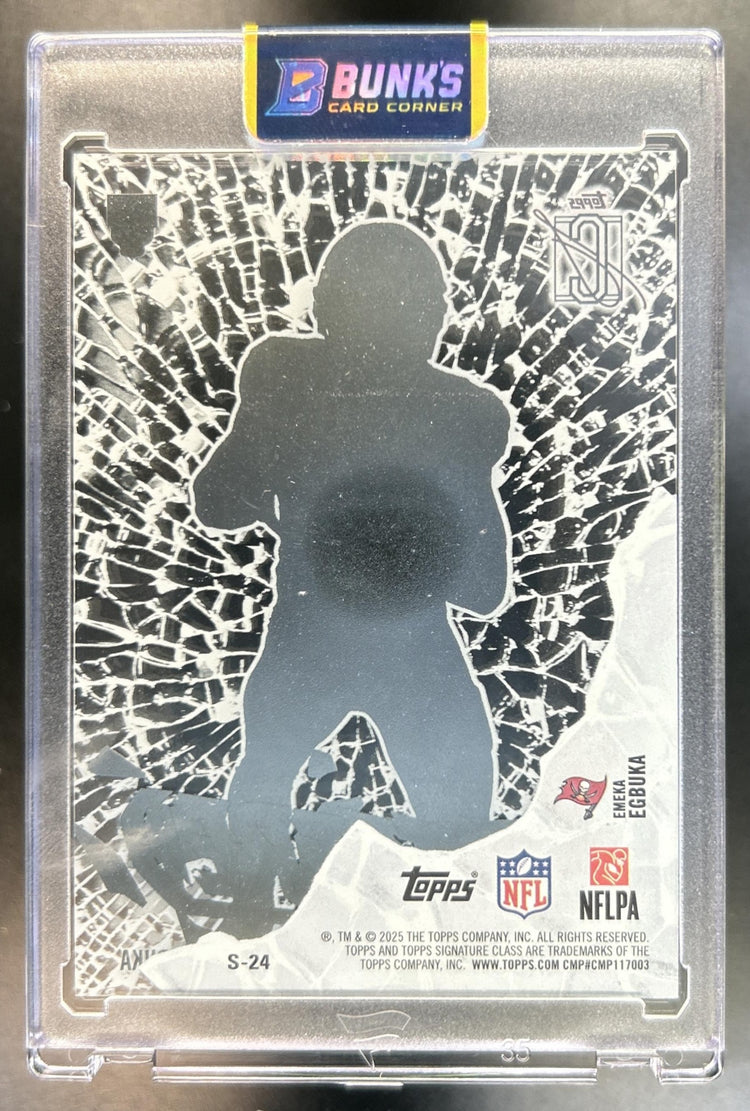 Emeka Egbuka 2025 Topps Signature Class #S-24 Shattered RC Buccaneers