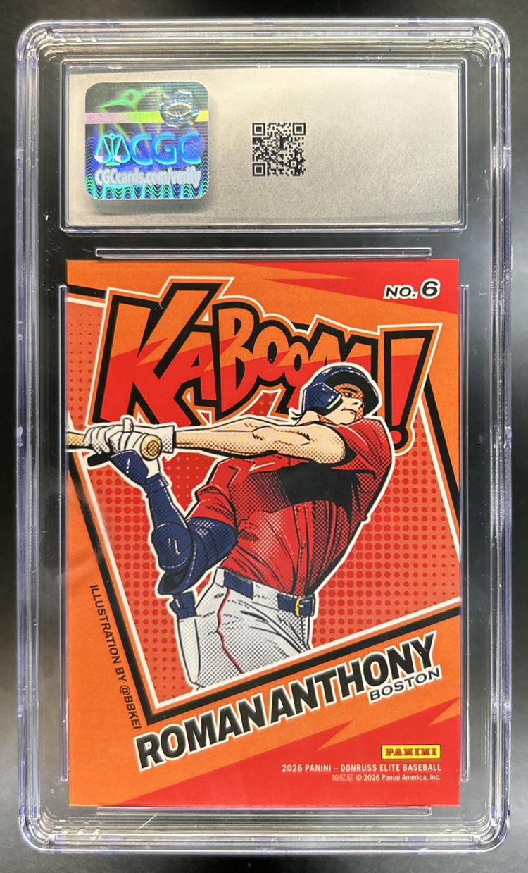 Roman Anthony 2026 Panini Donruss Elite #6 Kaboom! Red Sox CGC 10 *Pop. 1*