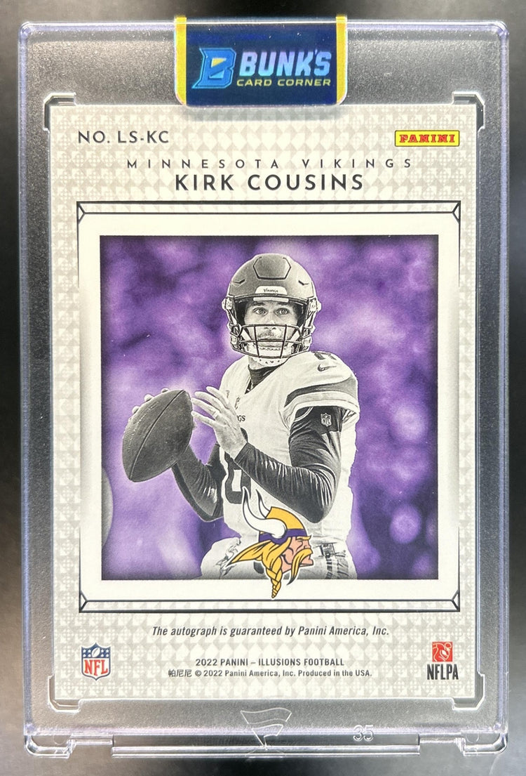 Kirk Cousins 2022 Panini Illusions #LS-KC Limelight Signatures 13/15 Auto Vikings