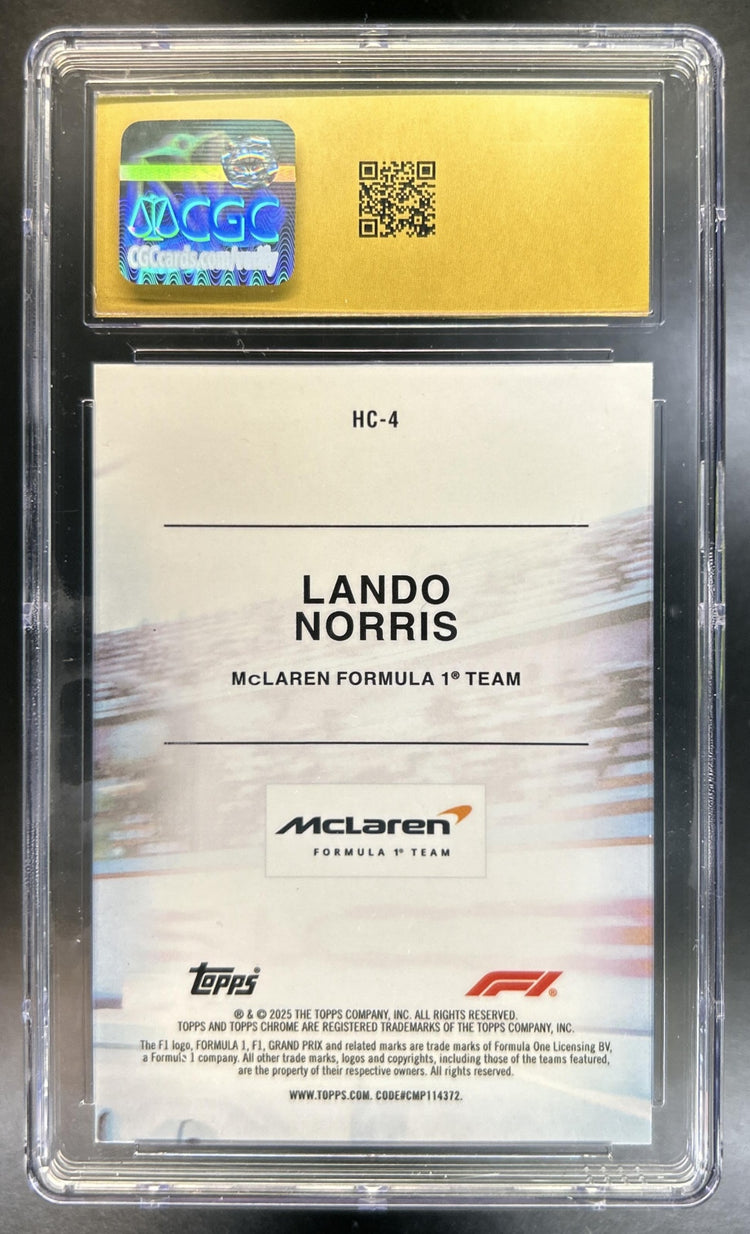 Lando Norris Chrome Formula 1 #HC-4 Helmet Collection CGC 10 *Pop. 1*