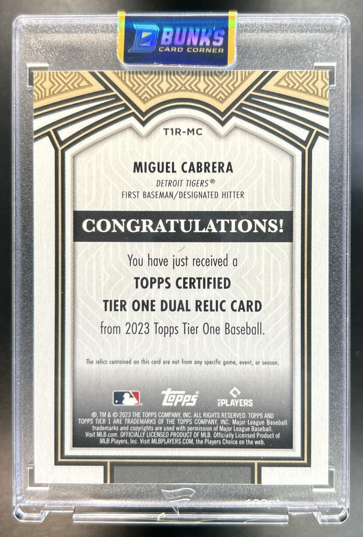 Miguel Cabrera back image