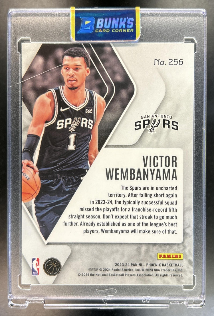 Victor Wembanyama 2023-24 Panini Phoenix #256 Blue Ice RC Spurs