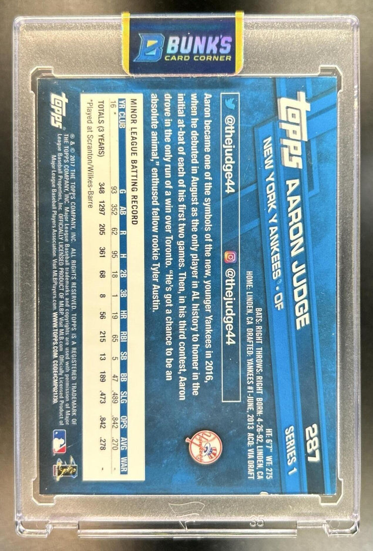 Aaron Judge 2017 Topps #287 RC Yankees