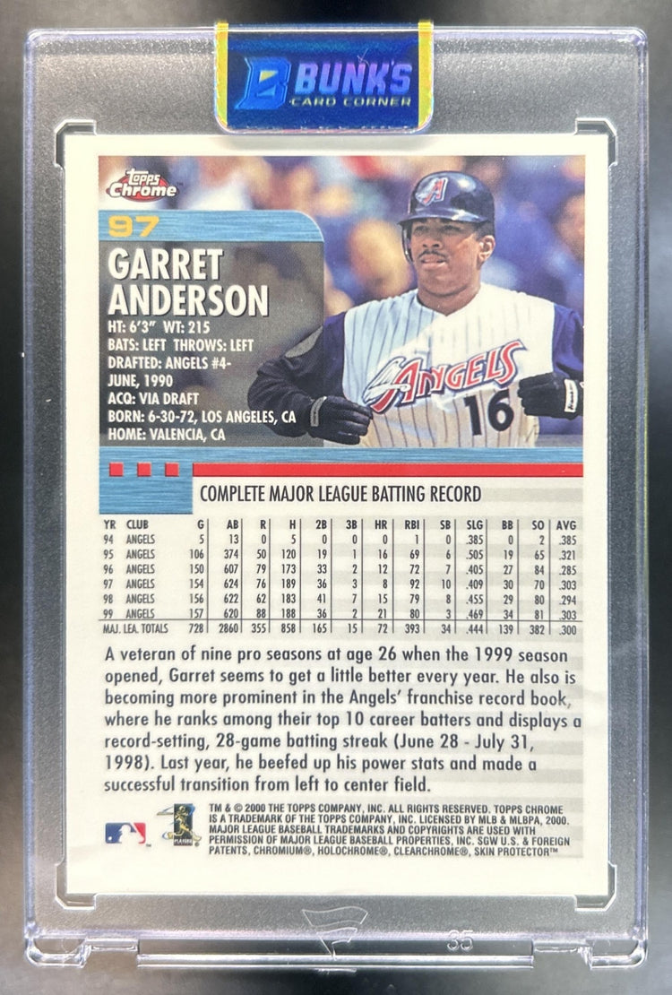 Garret Anderson Topps 2000 Archives Signatures 2022 #97 Auto 1/1 Angels