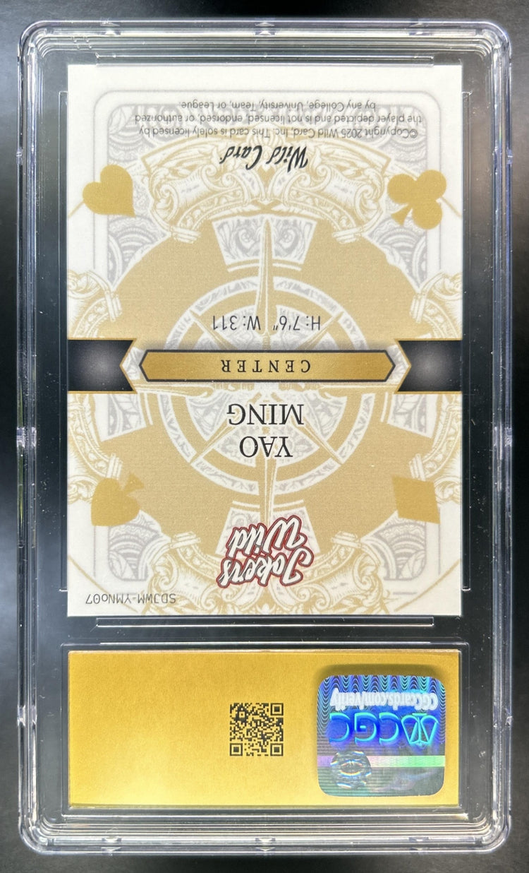 Yao Ming Wild Card #SDJWM-WMNo07 2025 Jokers Wild 1/1 Lava CGC 10