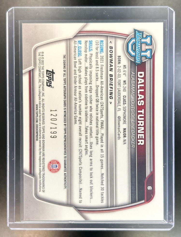 Dallas Turner back image