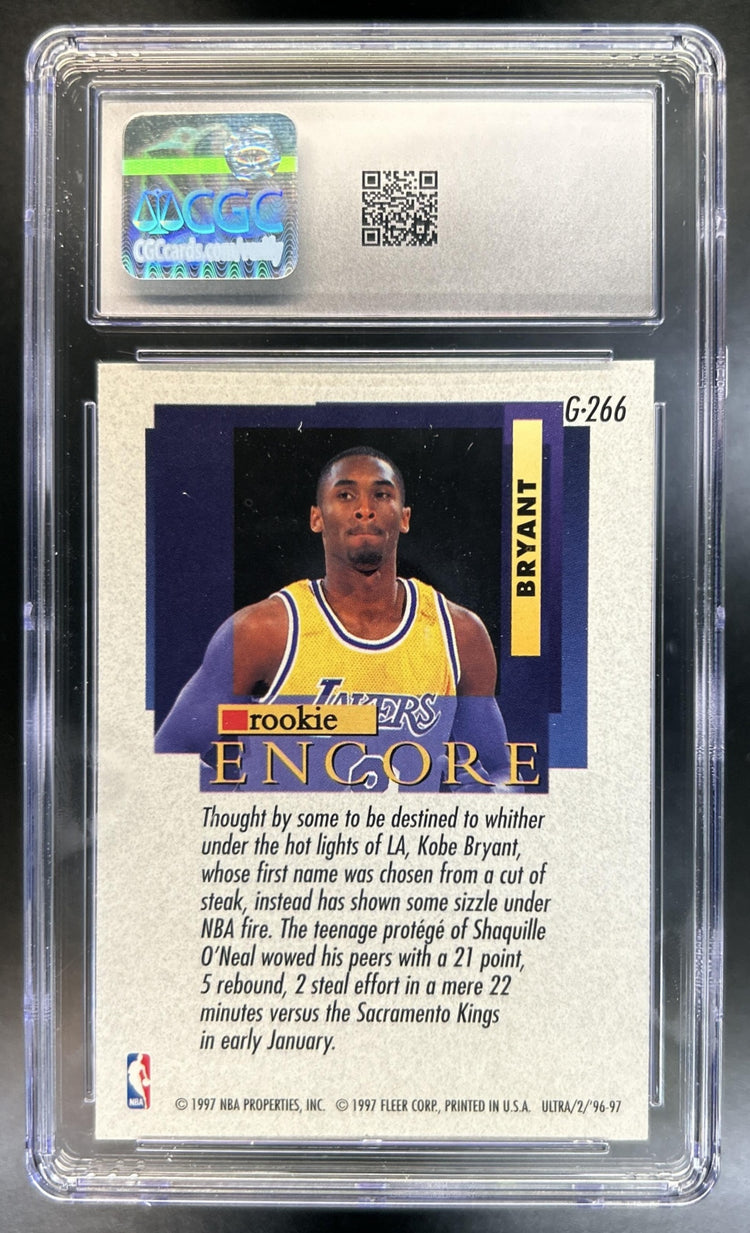 Kobe Bryant 1996-97 Fleer Ultra #G-266 Gold Medallion RC Lakers CGC 8