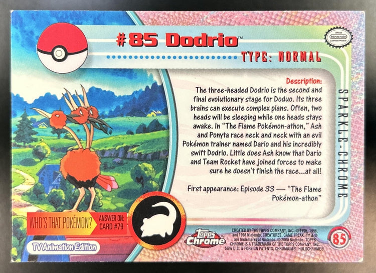 Dodrio #85 Disco Foil Topps Chrome LP