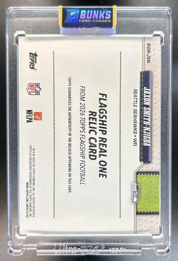 Jaxon Smith-Njigba 2026 Topps #ROR-JSN Real One Relic MEM SSP Seahawks