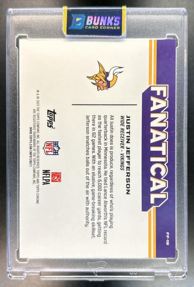 Justin Jefferson 2025 Topps Chrome #FF-19 Fanatical Vikings