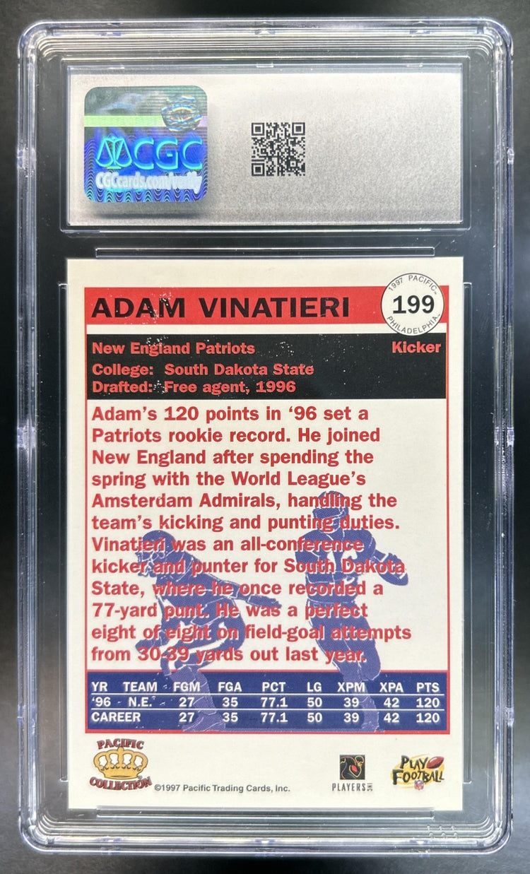 Adam Vinatieri 1997 Pacific Philadelphia #199 Patriots