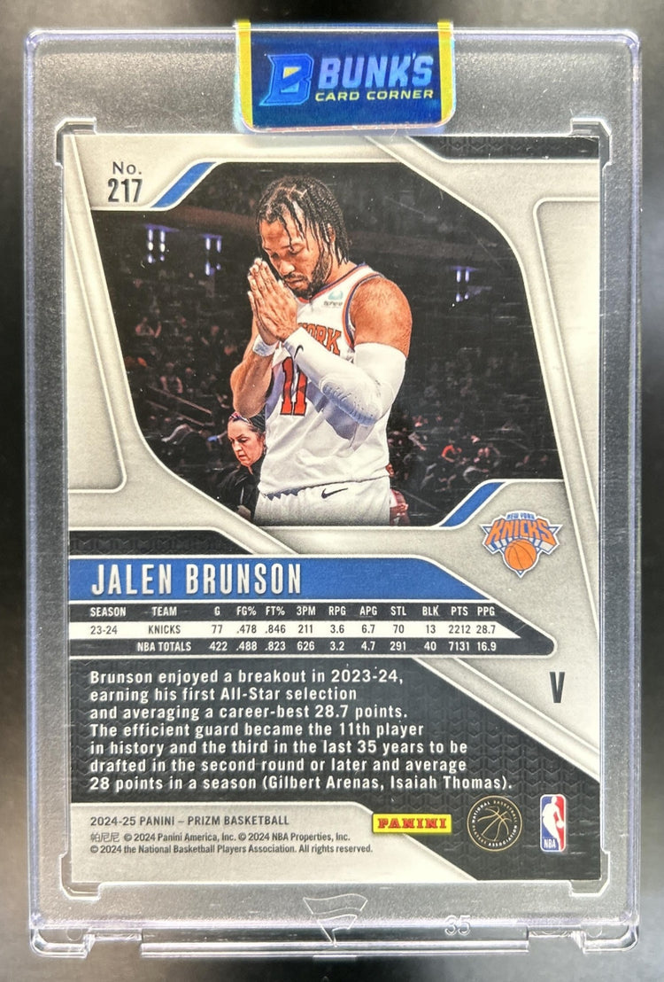 Jalen Brunson 2024-25 Panini Prizm #217 Variations VAR Knicks