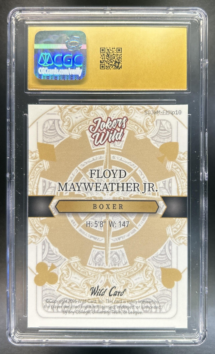 Floyd Mayweather Jr. 2025 Wild Card Jokers Wild Crystal CGC Pristine 10