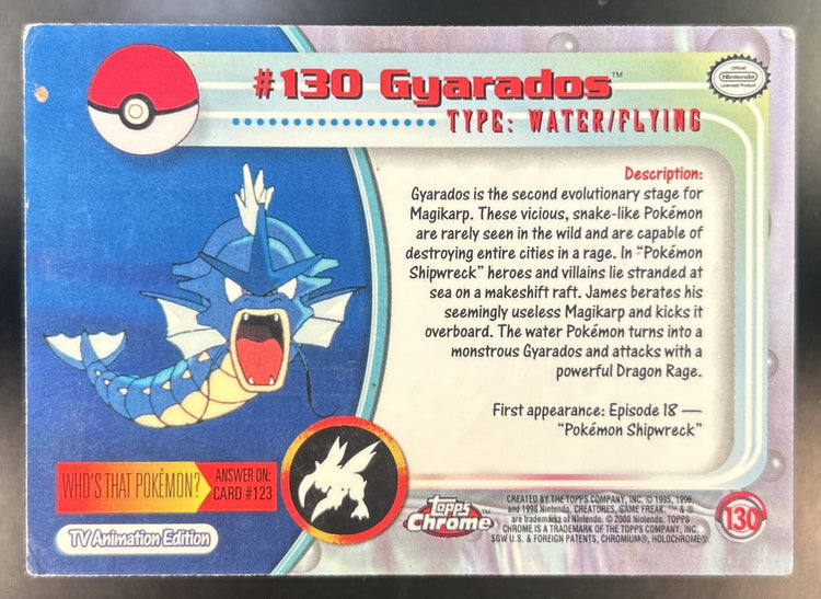 Gyarados #130 Topps Chrome LP-MP