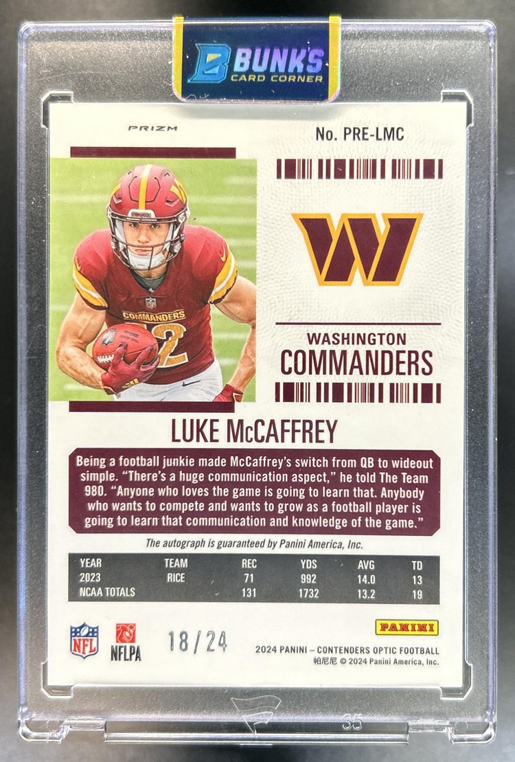 Luke McCaffrey back image
