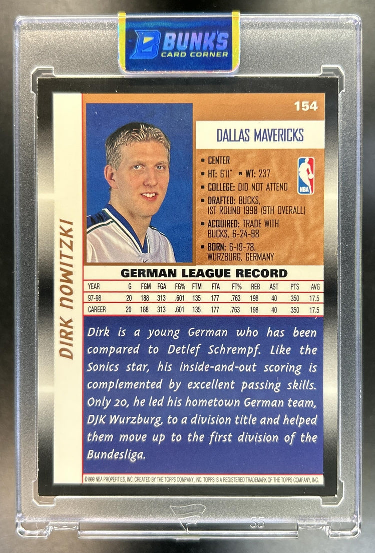Dirk Nowitzki 1998-99 Topps #154 RC Mavericks
