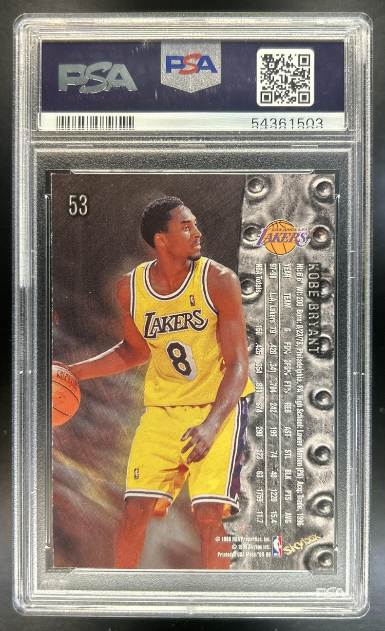 Kobe Bryant 1998-99 Skybox Metal Universe #53 Lakers PSA 6