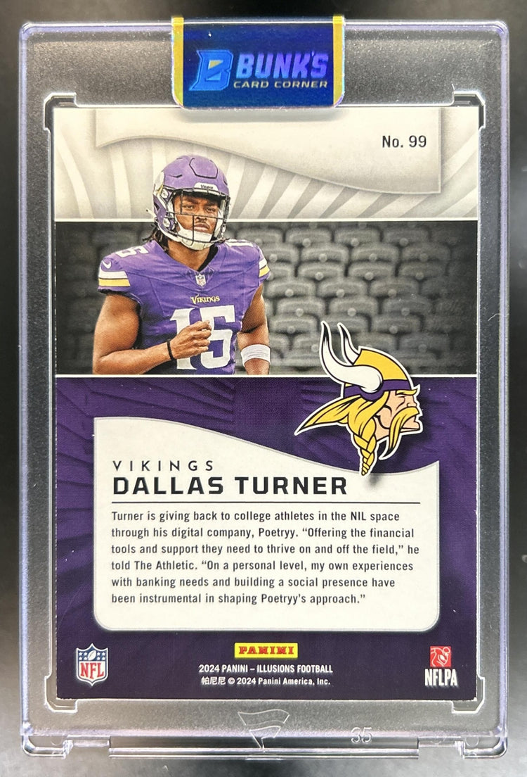 Dallas Turner 2024 Panini Illusions #99 RC Vikings
