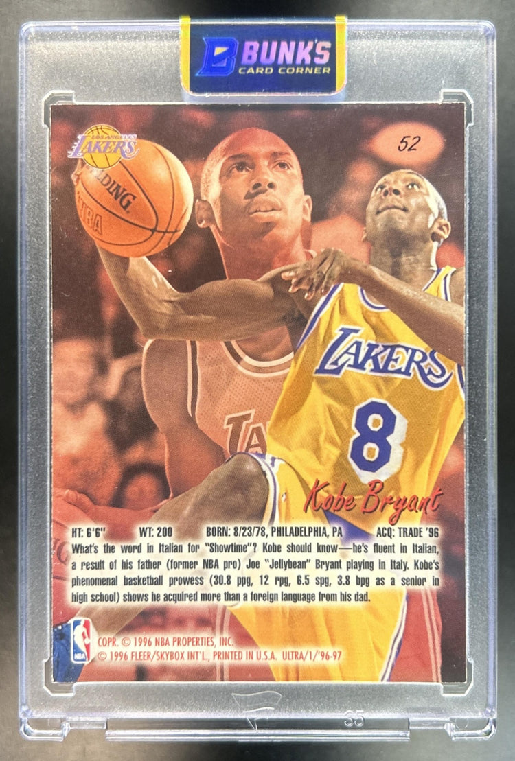 Kobe Bryant 1996-97 Fleer Ultra #52 RC Lakers