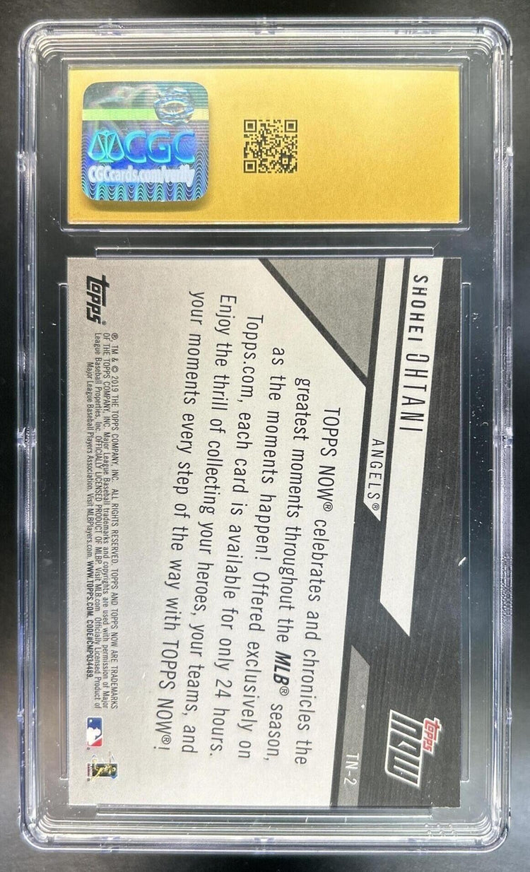 Shohei Ohtani 2019 Topps #TN-2 2018 Now Review Angels CGC Pristine 10